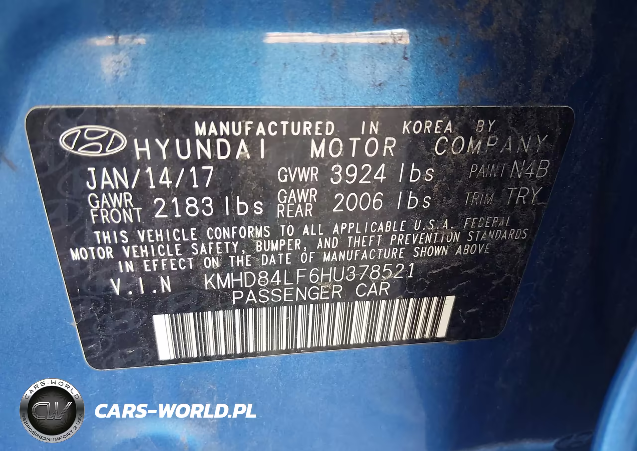 2017 Hyundai Elantra Value Edition VIN:KMHD84LF6HU378521 - 9