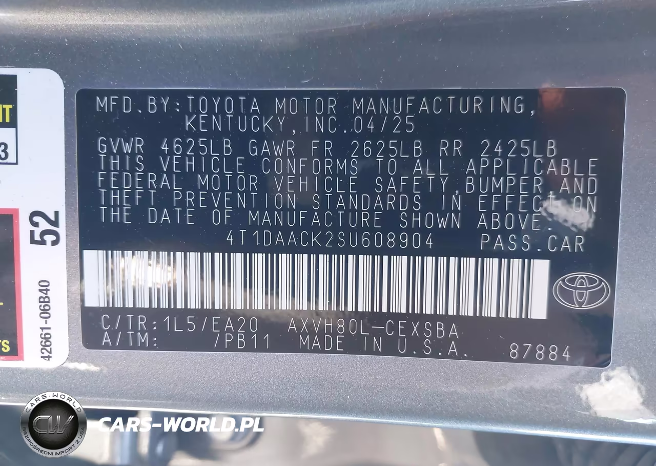 2025 Toyota Camry Se VIN:4T1DAACK2SU608904 - 11