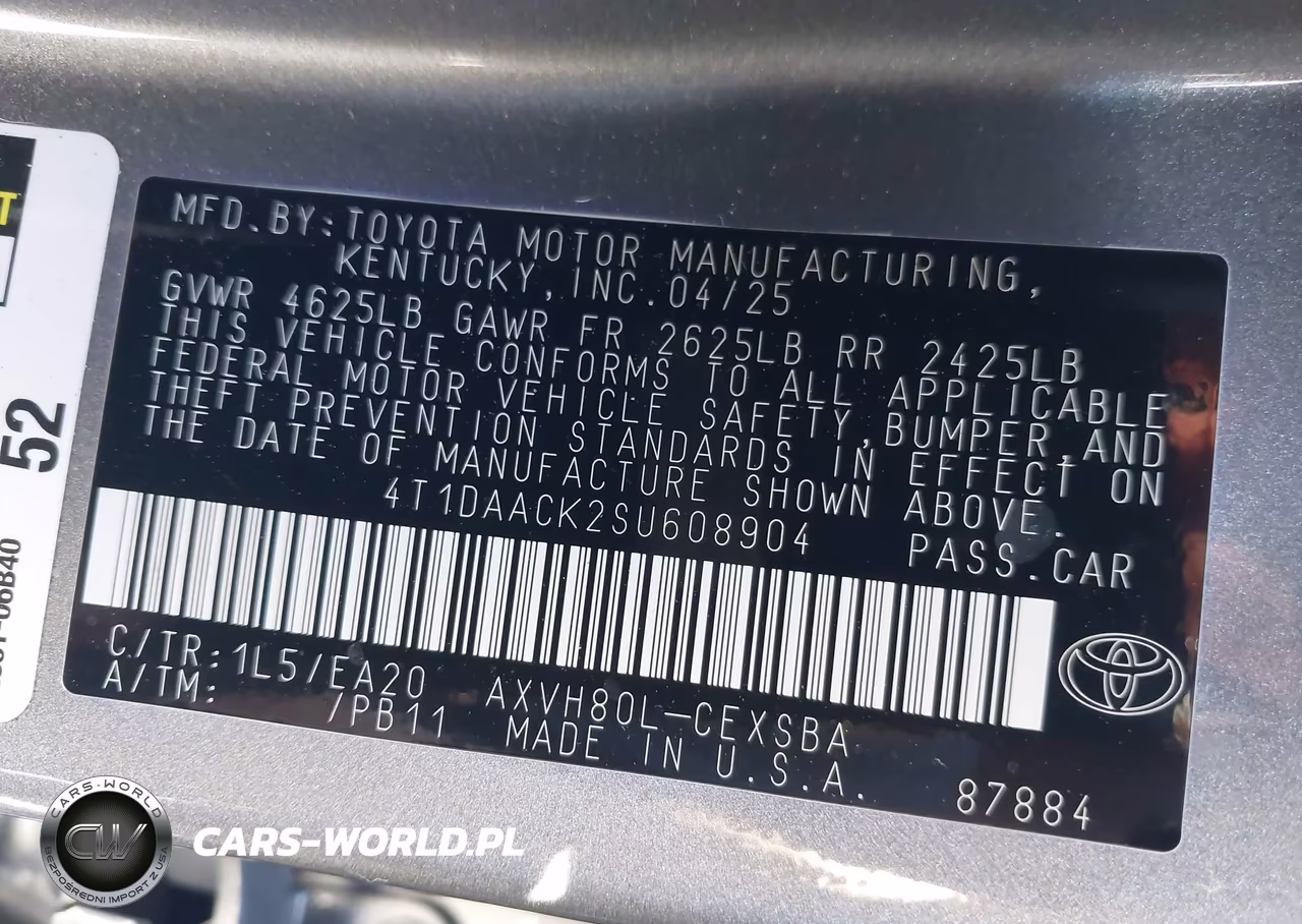 2025 Toyota Camry Se VIN:4T1DAACK2SU608904 - 9