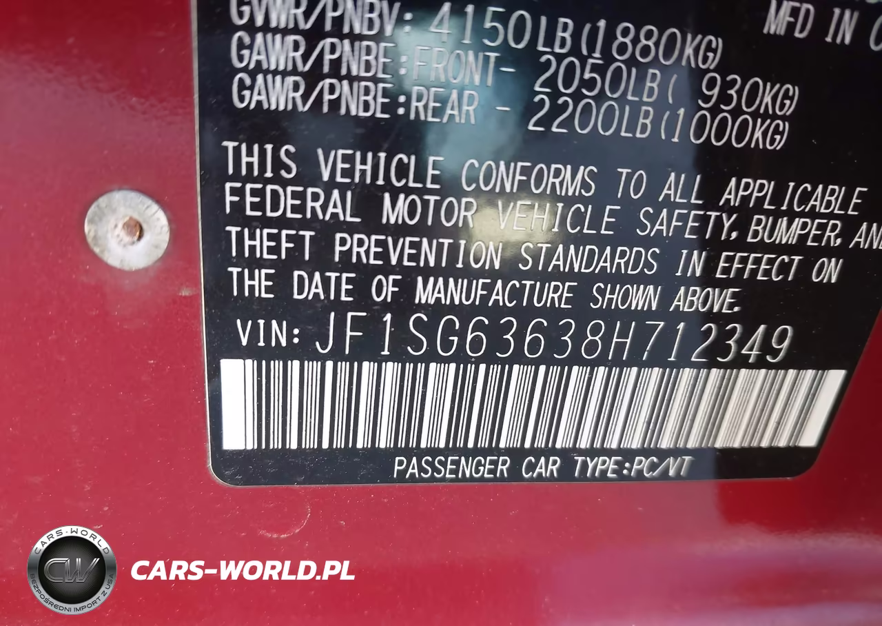 2008 Subaru Forester 2.5X VIN:JF1SG63638H712349 - 9