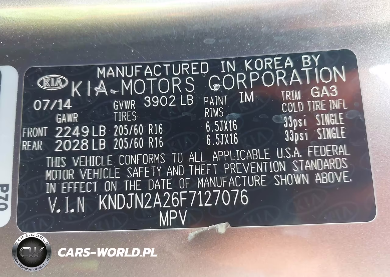 2015 Kia Soul VIN:KNDJN2A26F7127076 - 9