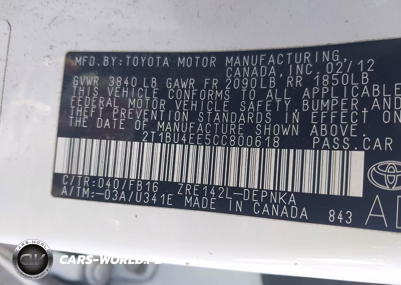 2012 Toyota Corolla Le VIN:2T1BU4EE5CC800618 - 9