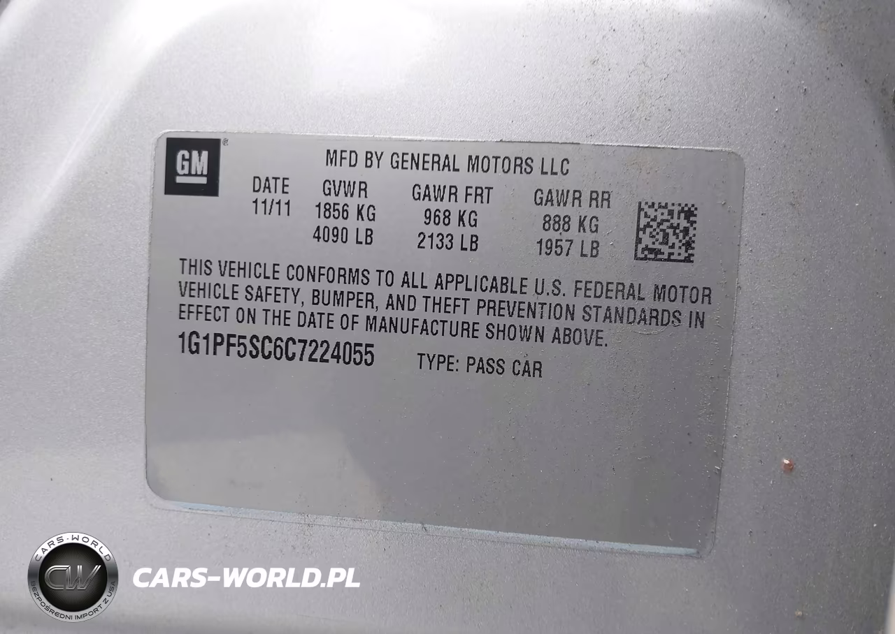 2012 Chevrolet Cruze Lt VIN:1G1PF5SC6C7224055 - 9