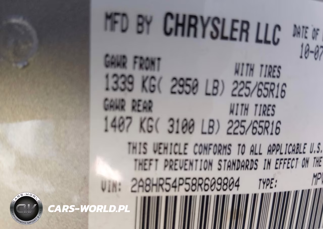 2008 Chrysler Town & Country Touring VIN:2A8HR54P58R609804 - 9