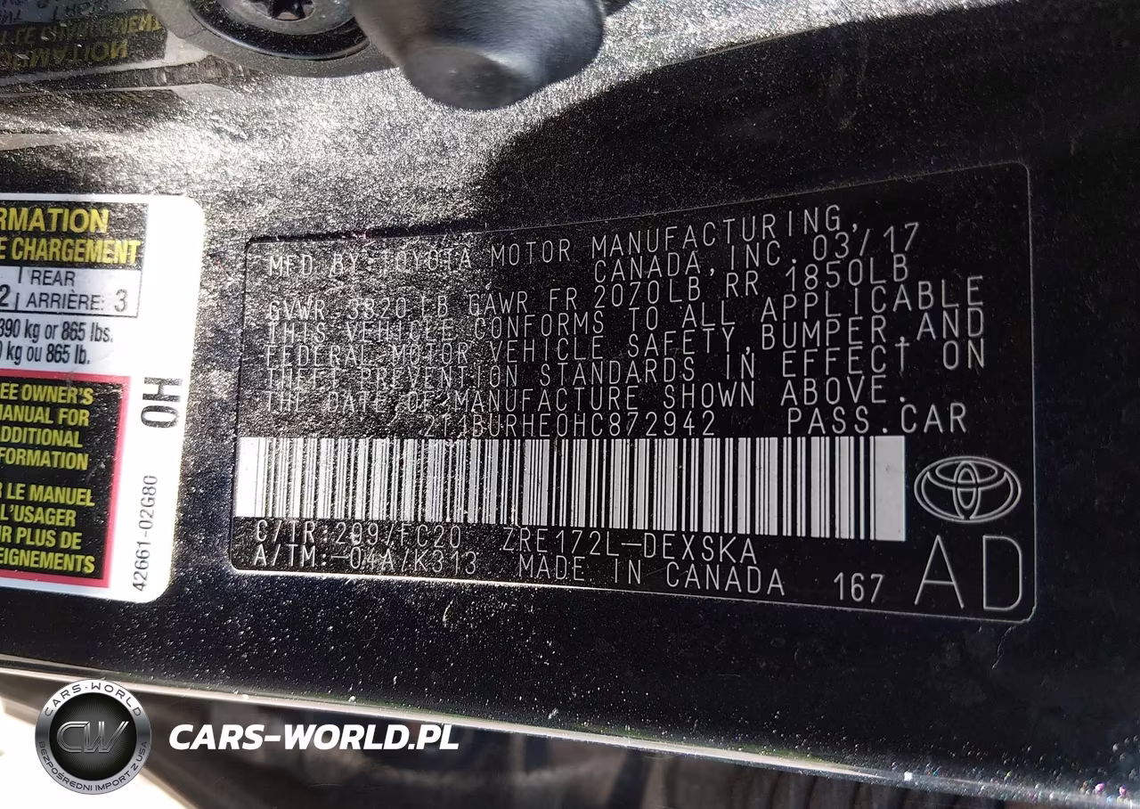 2017 Toyota Corolla Se VIN:2T1BURHE0HC872942 - 9