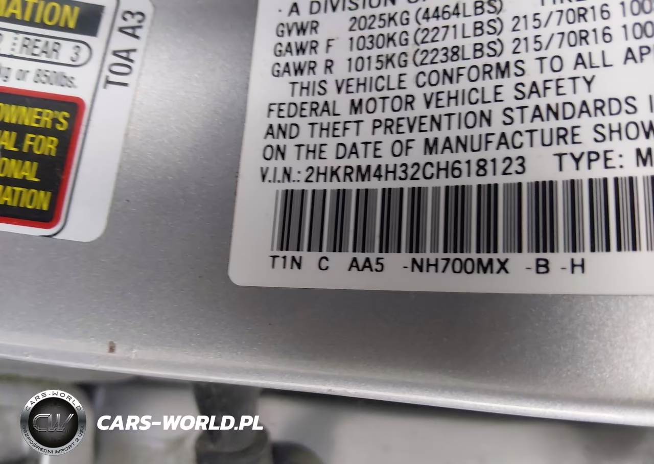 2012 Honda Cr-V Lx VIN:2HKRM4H32CH618123 - 9