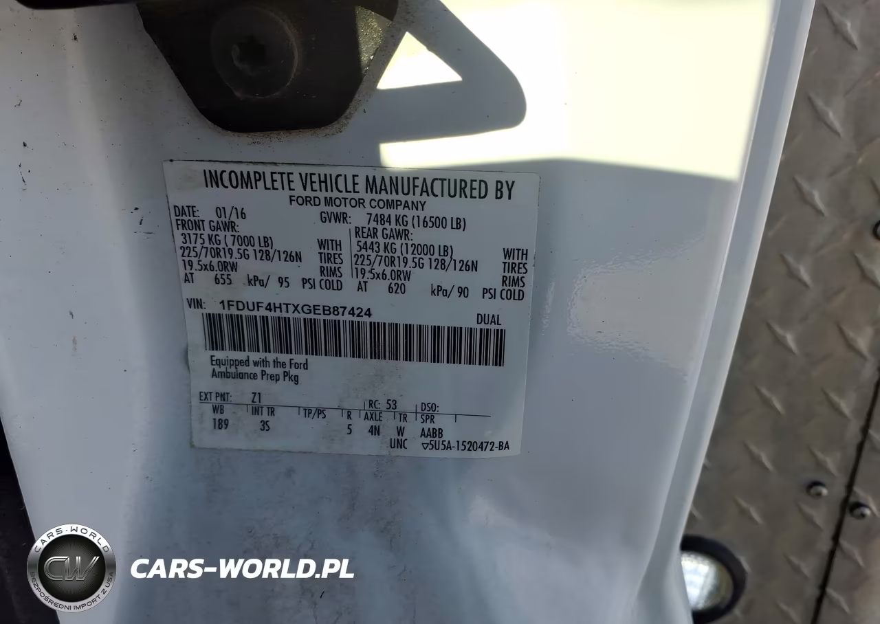 2016 Ford F-450 Chassis Xlt VIN:1FDUF4HTXGEB87424 - 9