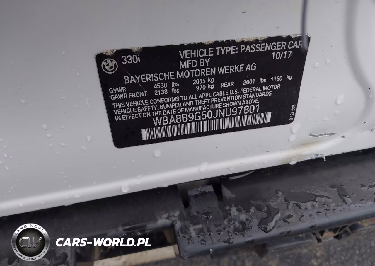 2018 BMW 330I VIN:WBA8B9G50JNU97801 - 9
