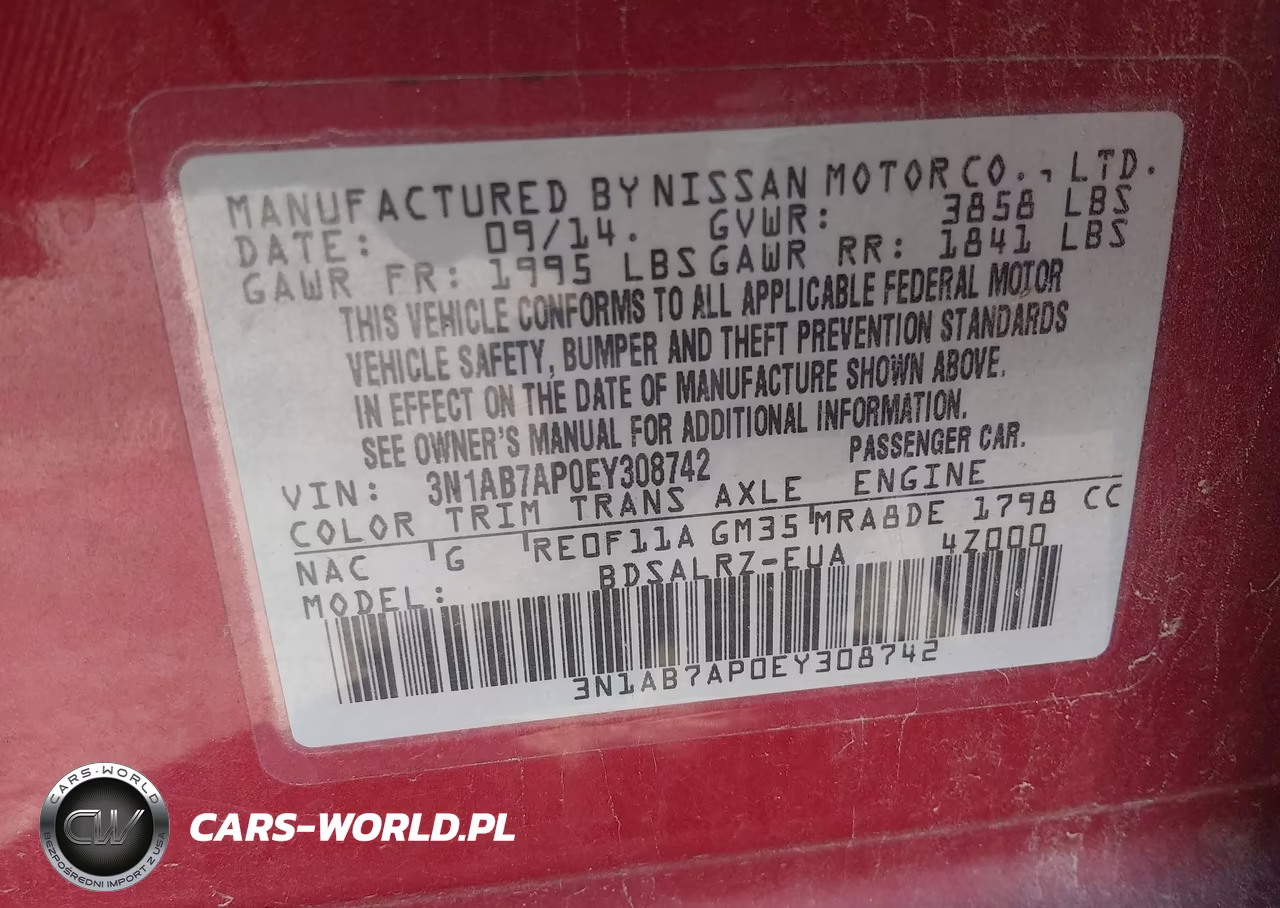 2014 Nissan Sentra Sr VIN:3N1AB7AP0EY308742 - 9