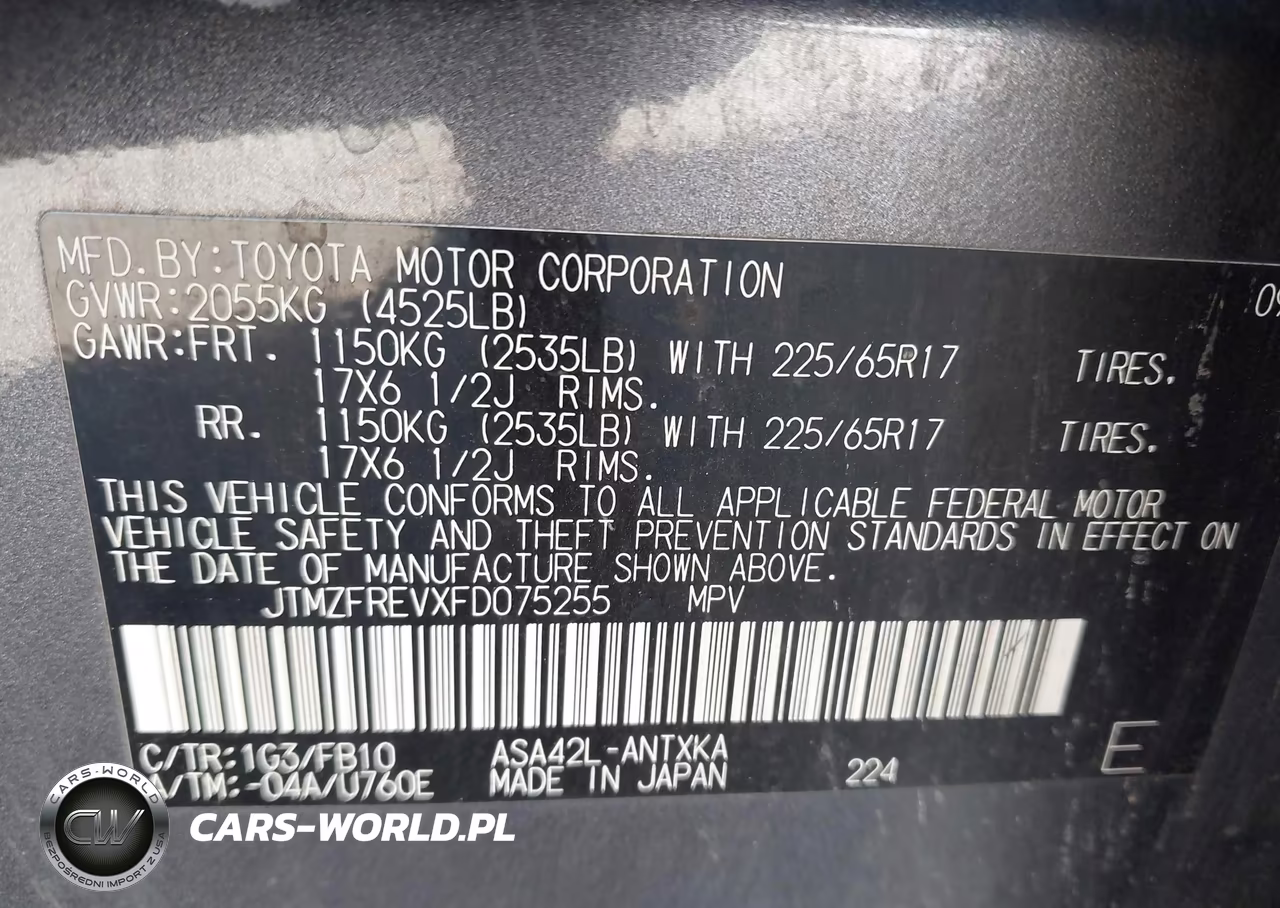 2015 Toyota Rav4 Le VIN:JTMZFREVXFD075255 - 9