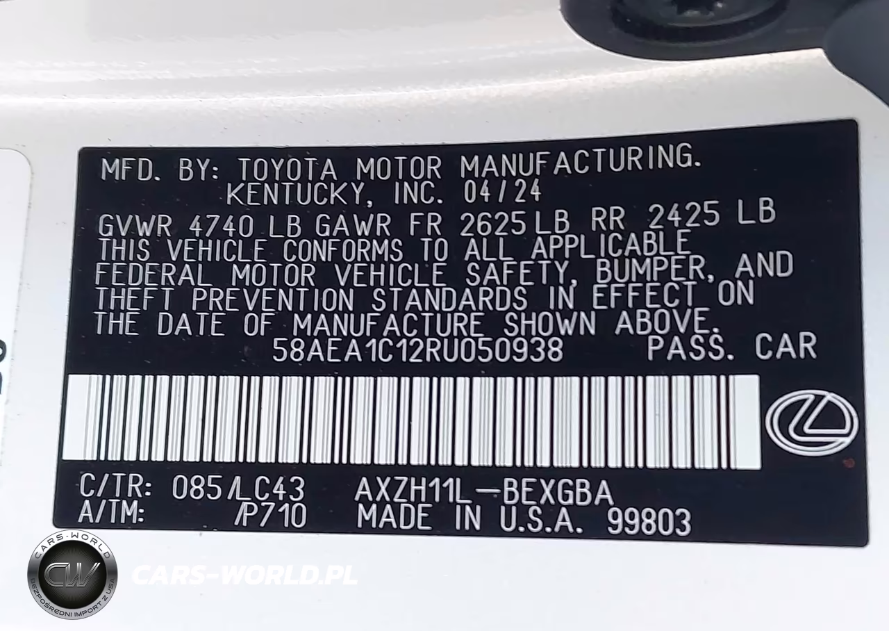 2024 Lexus Es 300H Luxury VIN:58AEA1C12RU050938 - 9
