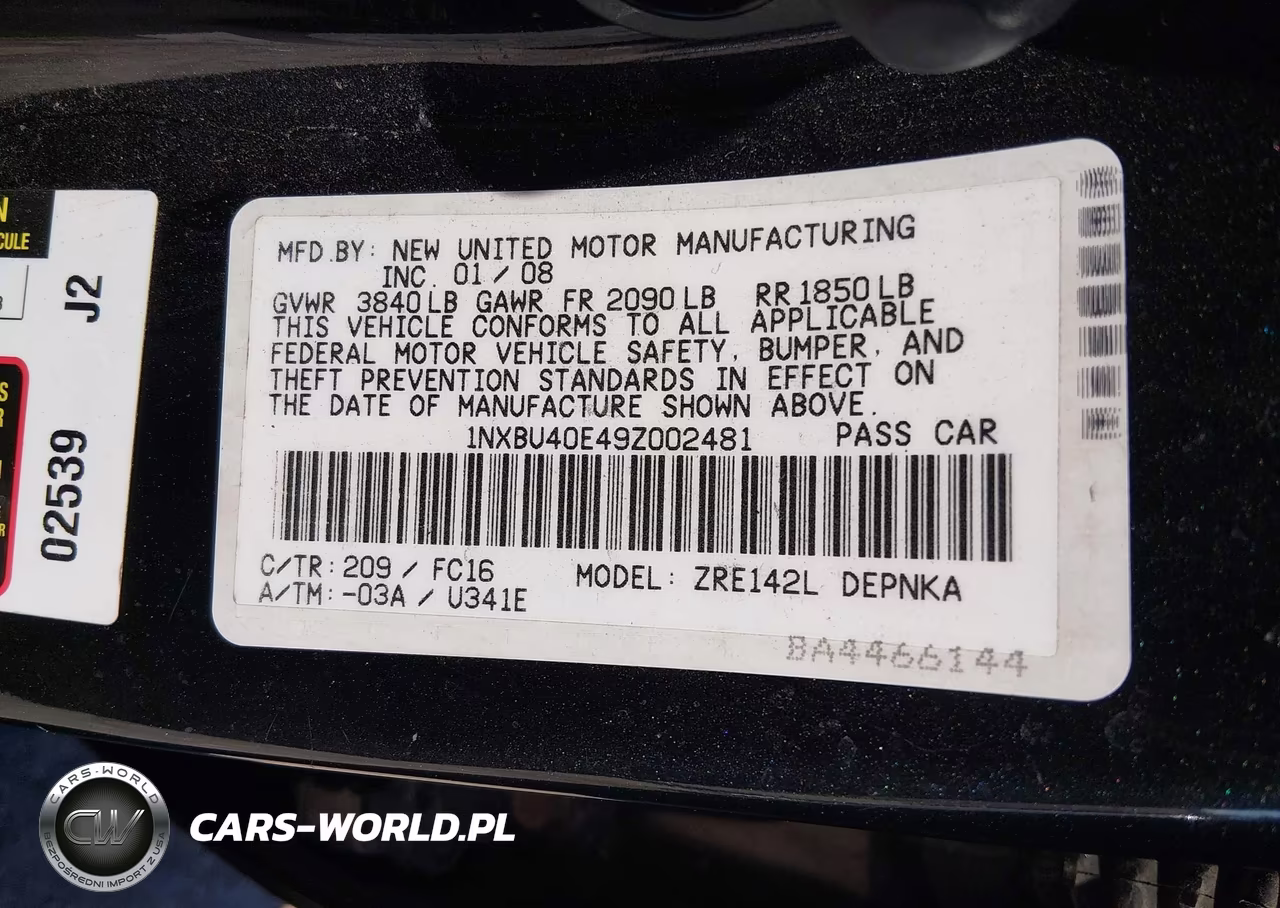 2009 Toyota Corolla Xle VIN:1NXBU40E49Z002481 - 9