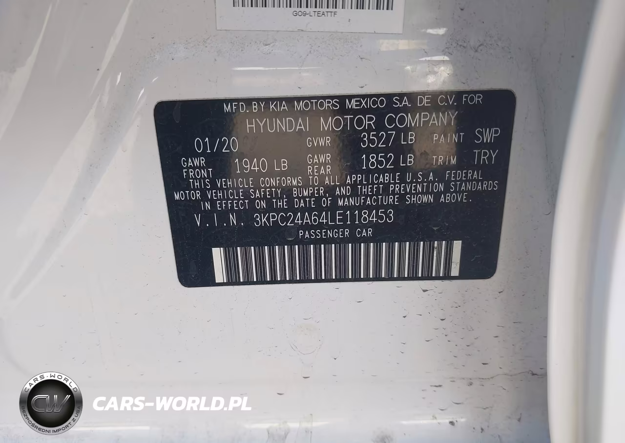 2020 Hyundai Accent Se VIN:3KPC24A64LE118453 - 9
