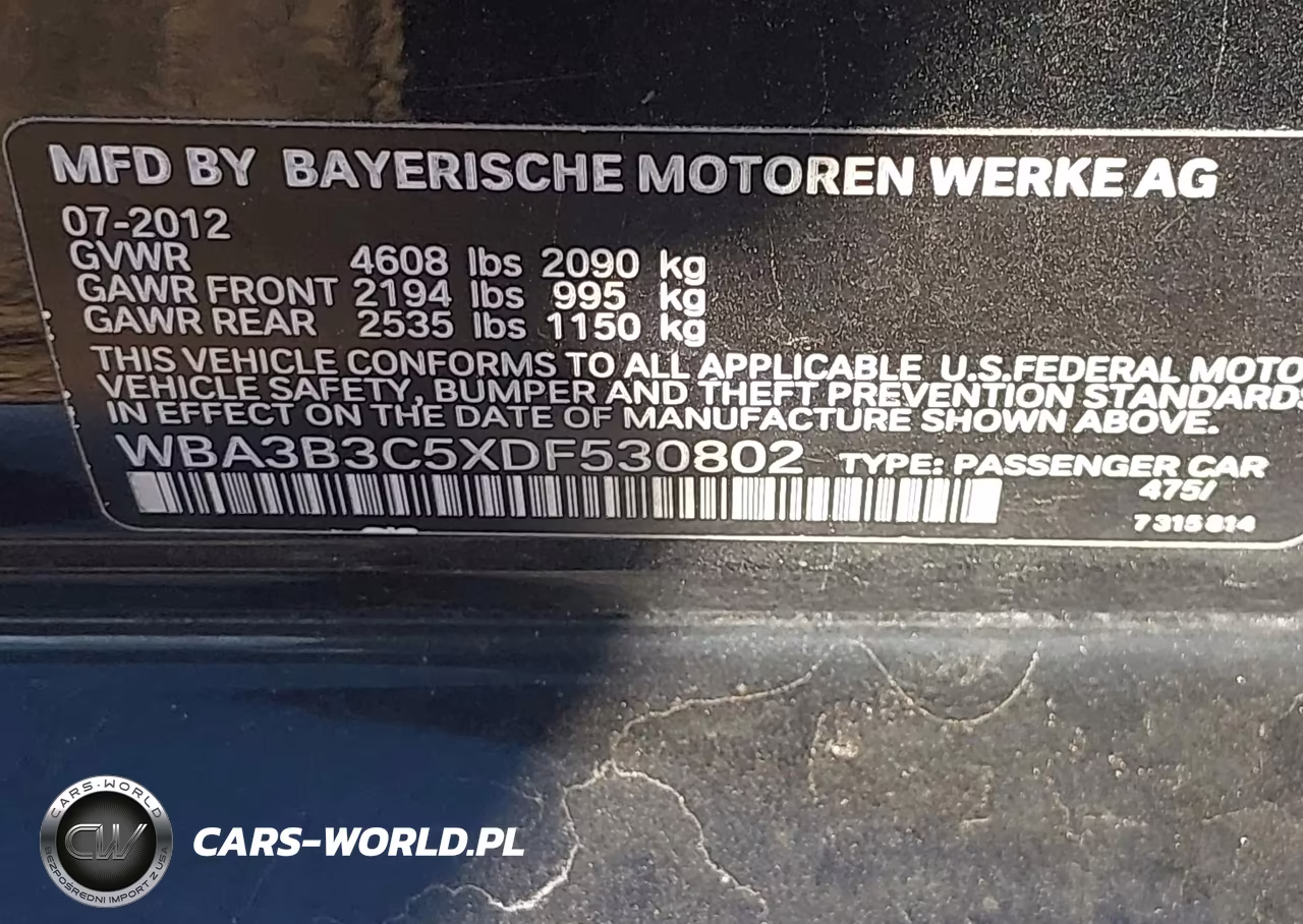 2013 BMW 328I xDrive VIN:WBA3B3C5XDF530802 - 9