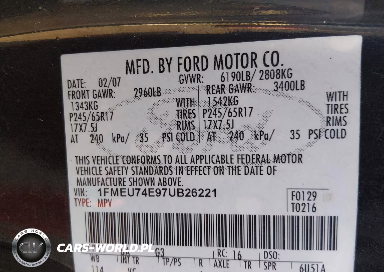 2007 Ford Explorer Eddie Bauer VIN:1FMEU74E97UB26221 - 9