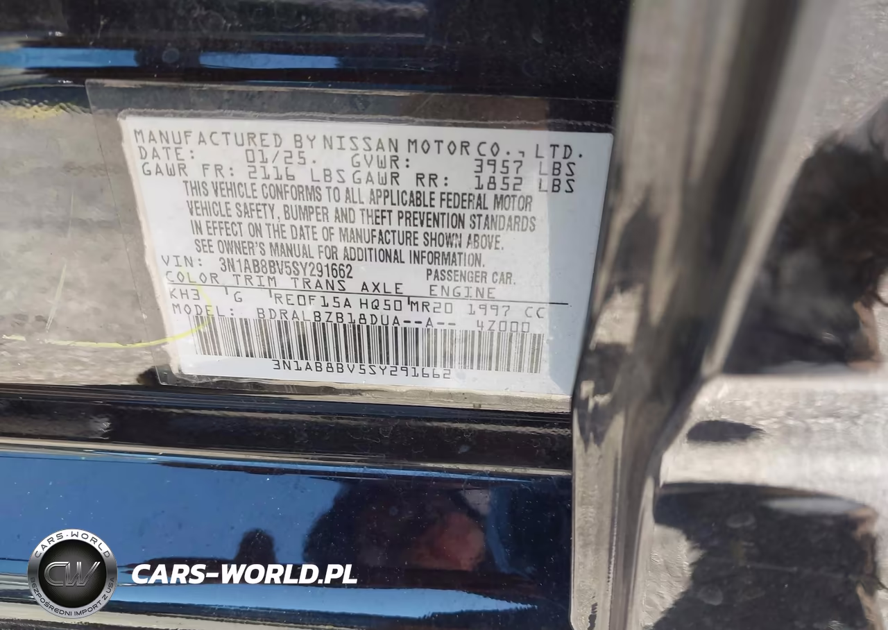 2025 Nissan Sentra S VIN:3N1AB8BV5SY291662 - 9
