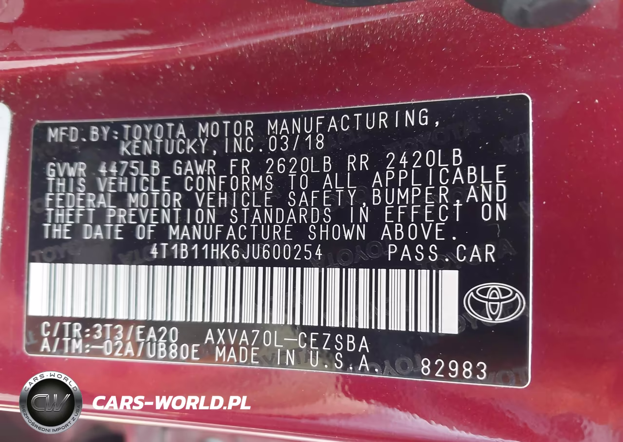 2018 Toyota Camry Se VIN:4T1B11HK6JU600254 - 9