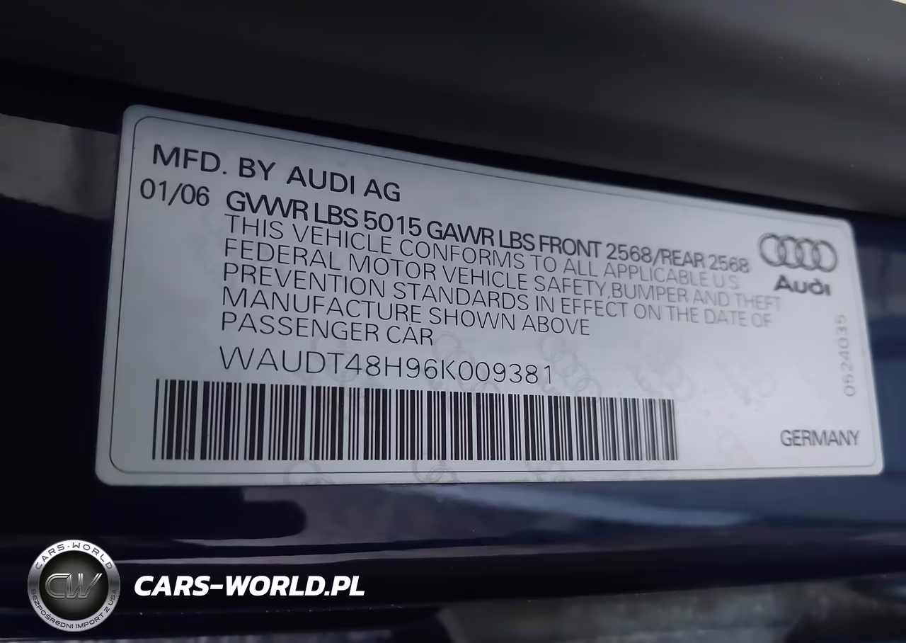2006 Audi A4 3.0 VIN:WAUDT48H96K009381 - 9