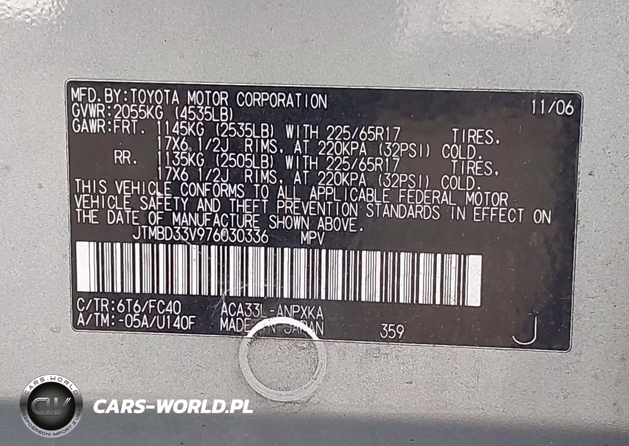 2007 Toyota Rav4 VIN:JTMBD33V976030336 - 9
