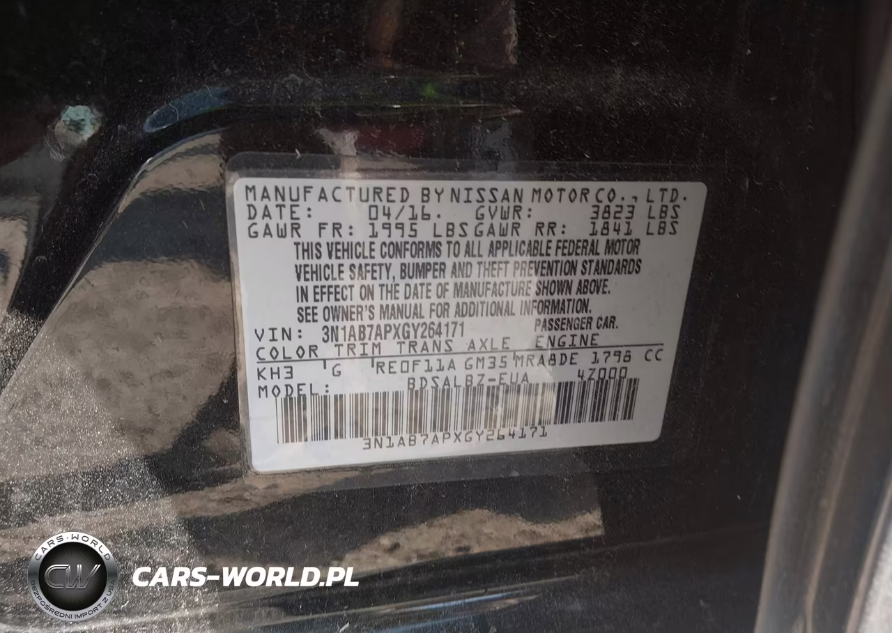 2016 Nissan Sentra Fe+ S-S-Sl-Sr-Sv VIN:3N1AB7APXGY264171 - 9