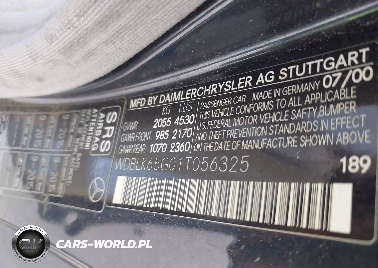 2001 Mercedes-Benz Clk 320 VIN:WDBLK65G01T056325 - 9