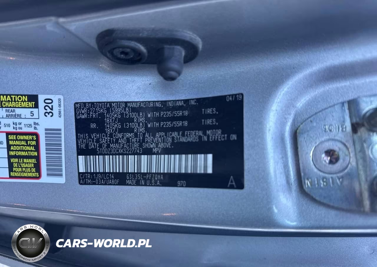 2019 Toyota Sienna Xle 7 Passenger VIN:5TDDZ3DCXKS227743 - 9