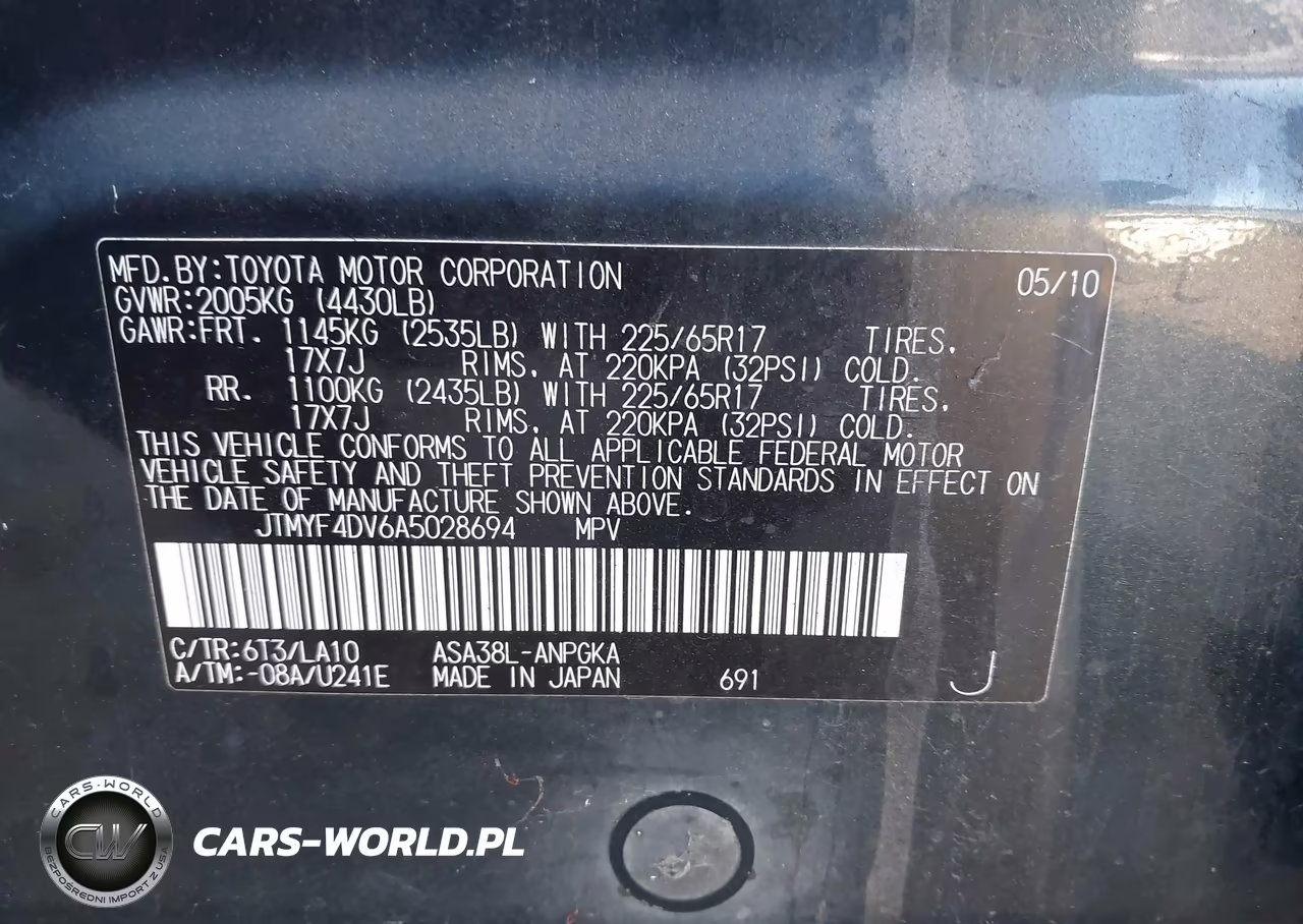 2010 Toyota Rav4 Limited VIN:JTMYF4DV6A5028694 - 9