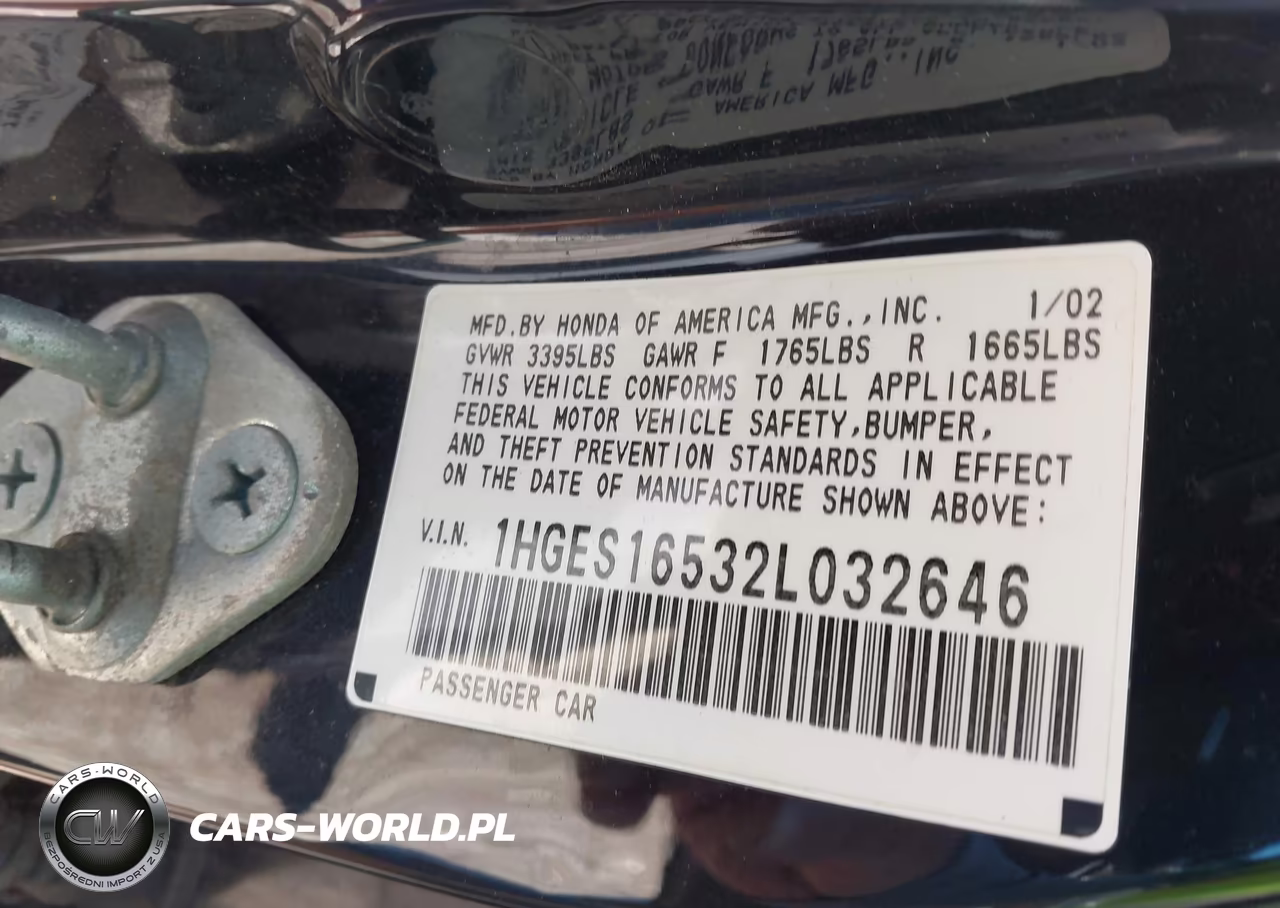 2002 Honda Civic Lx VIN:1HGES16532L032646 - 9