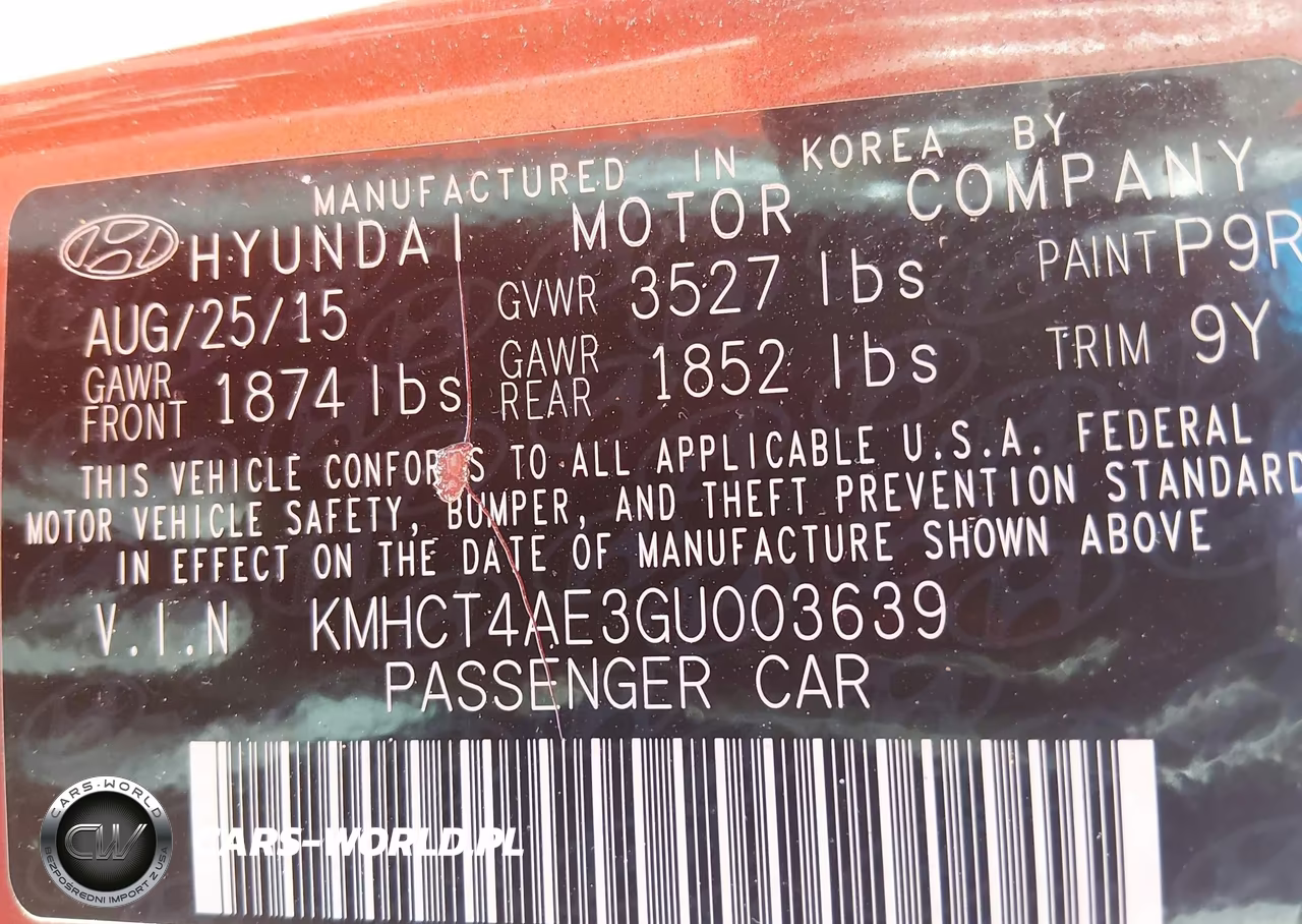 2016 Hyundai Accent Se VIN:KMHCT4AE3GU003639 - 9