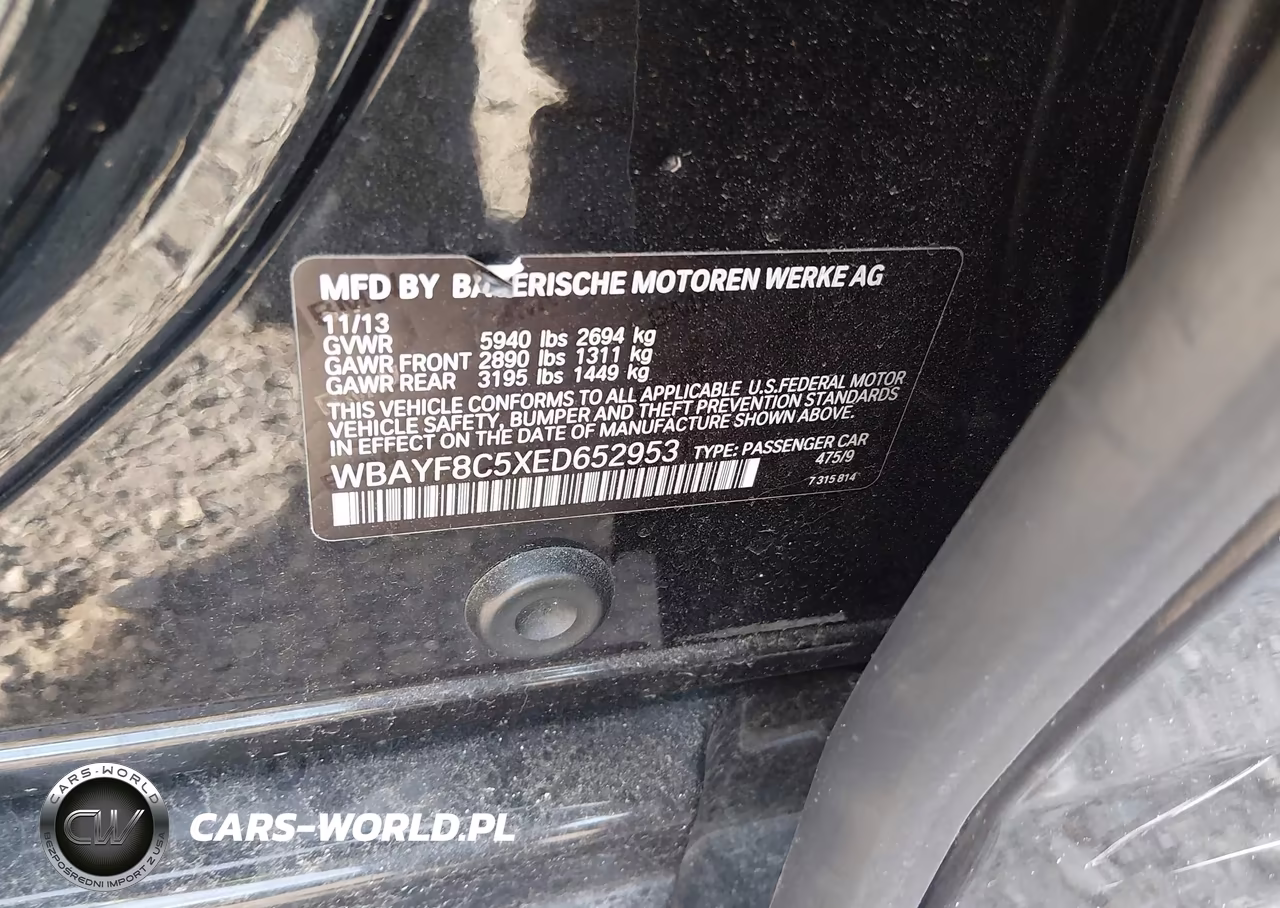 2014 BMW Alpina B7 xDrive VIN:WBAYF8C5XED652953 - 9