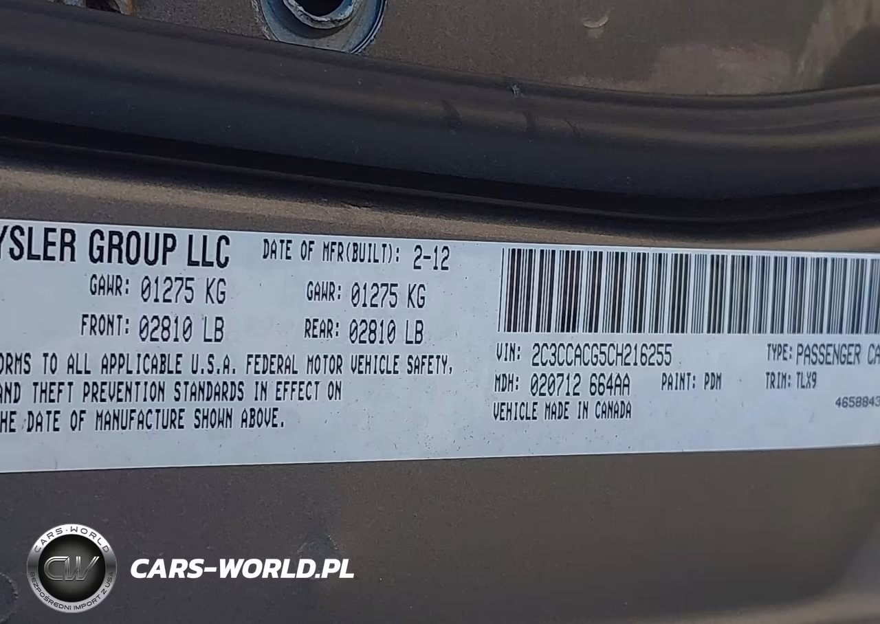 2012 Chrysler 300 Limited VIN:2C3CCACG5CH216255 - 9