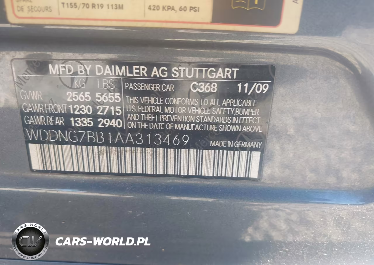 2010 Mercedes-Benz S 550 VIN:WDDNG7BB1AA313469 - 9