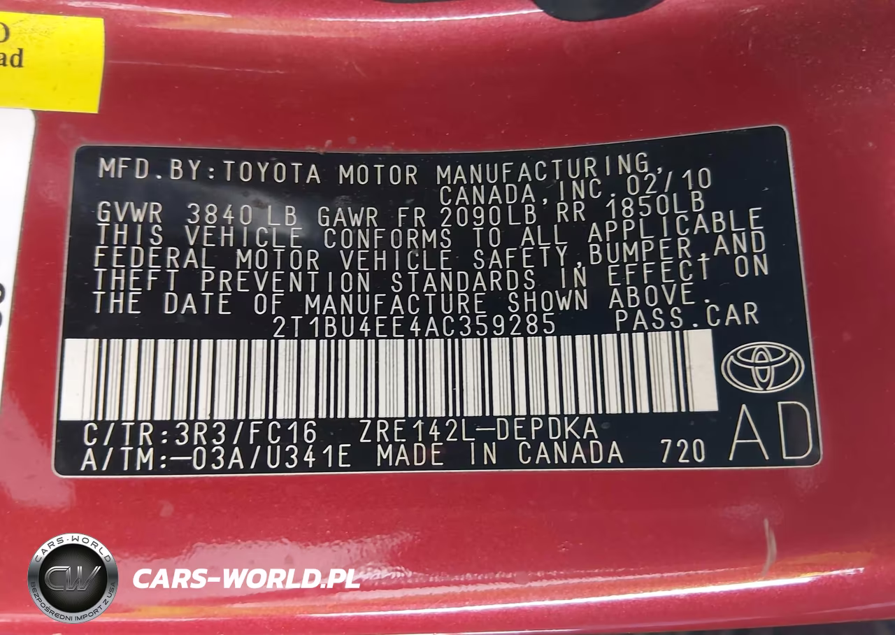 2010 Toyota Corolla Le VIN:2T1BU4EE4AC359285 - 9