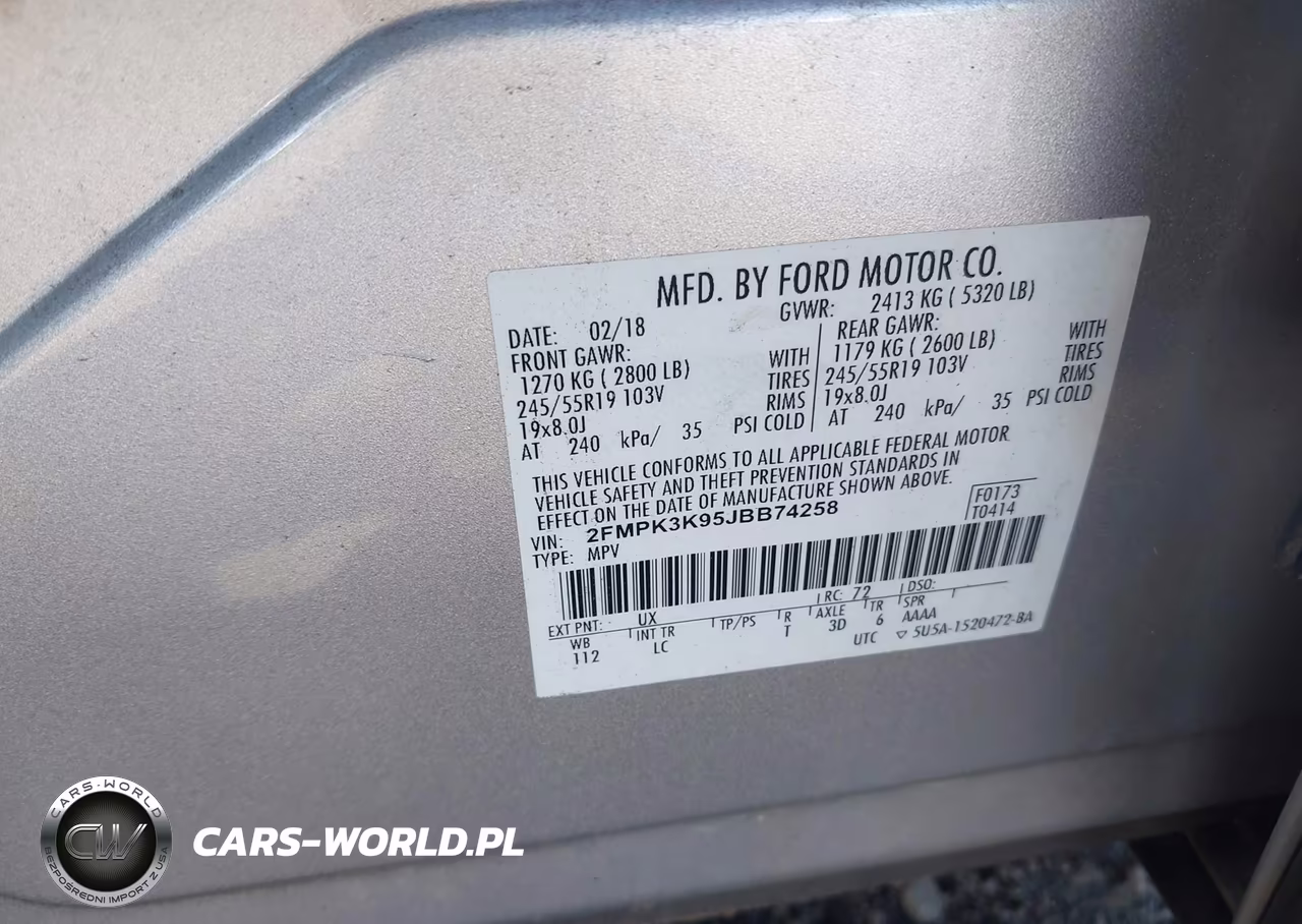2018 Ford Edge Titanium VIN:2FMPK3K95JBB74258 - 9