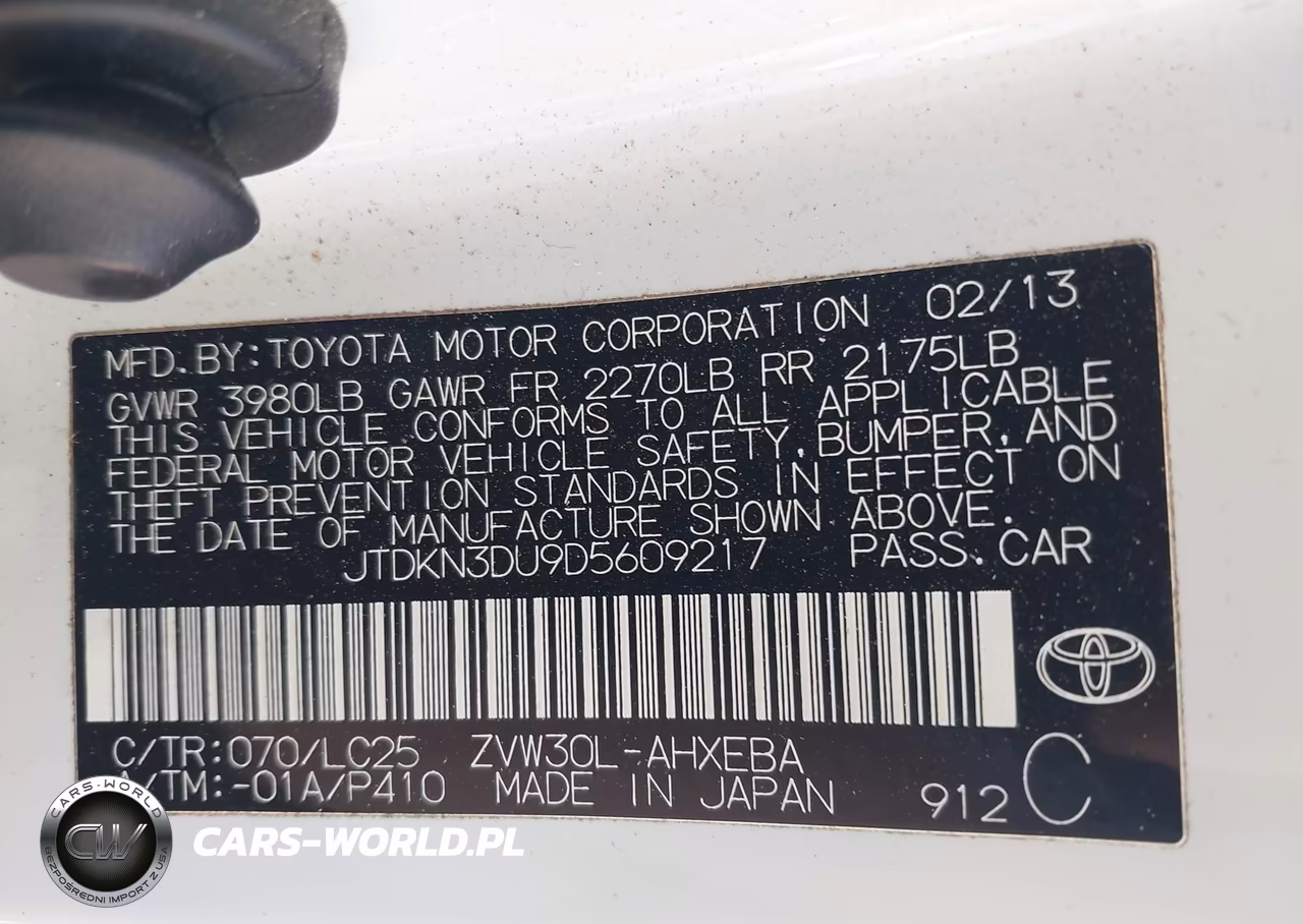 2013 Toyota Prius Three Se VIN:JTDKN3DU9D5609217 - 9