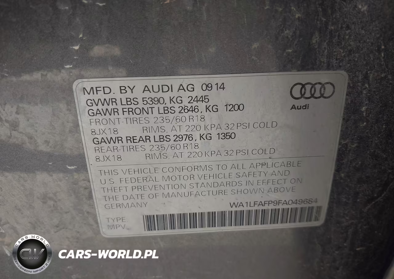 2015 Audi Q5 2.0T Premium VIN:WA1LFAFP9FA049684 - 9