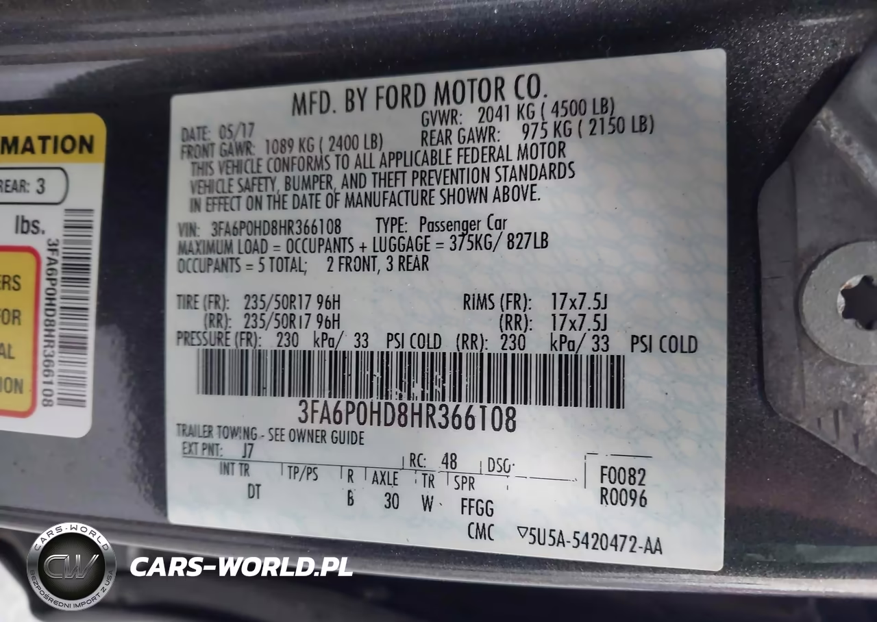 2017 Ford Fusion Se VIN:3FA6P0HD8HR366108 - 9