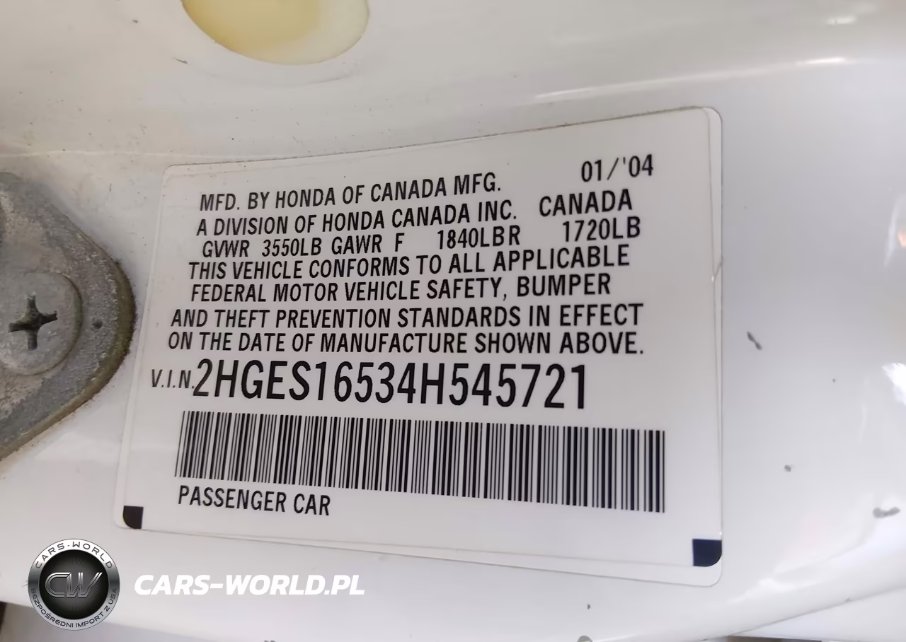 2004 Honda Civic Lx VIN:2HGES16534H545721 - 9
