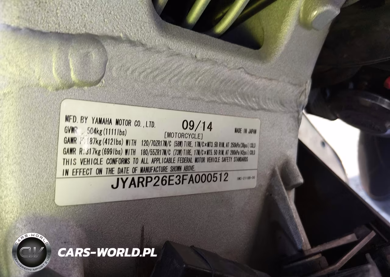 2015 Yamaha Fjr1300 Ae VIN:JYARP26E3FA000512 - 10