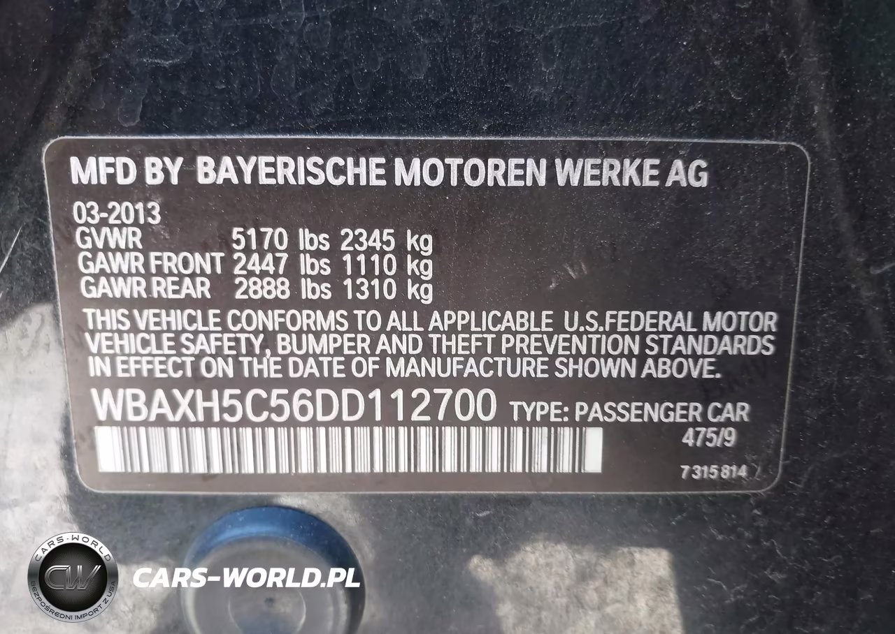 2013 BMW 528I xDrive VIN:WBAXH5C56DD112700 - 9