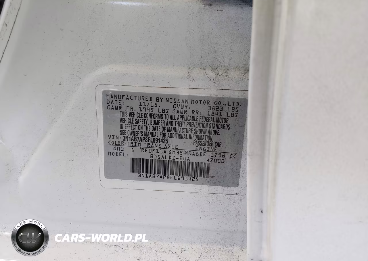 2015 Nissan Sentra Sv VIN:3N1AB7AP8FL691425 - 9