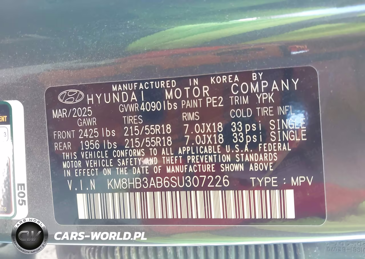 2025 Hyundai Kona Sel VIN:KM8HB3AB6SU307226 - 9