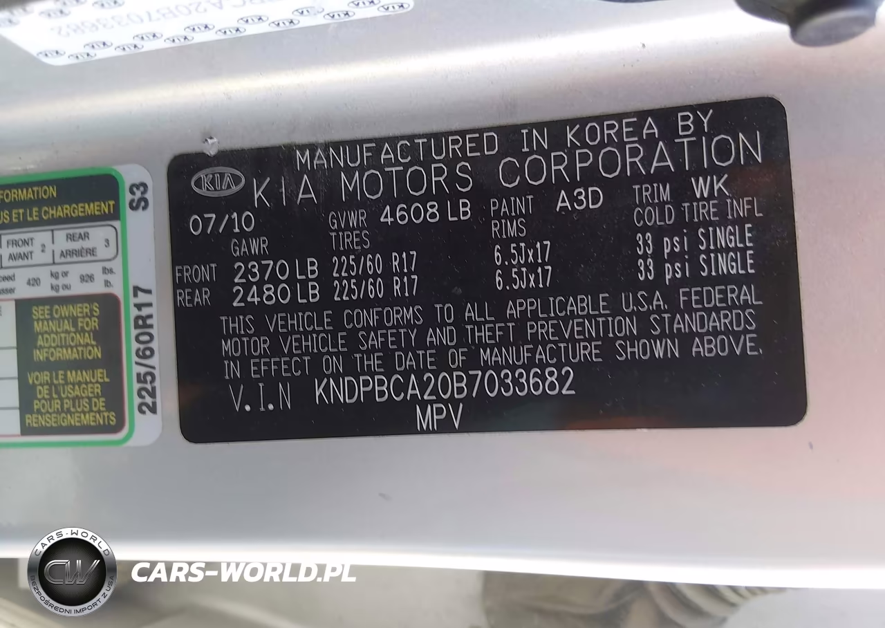 2011 Kia Sportage Lx VIN:KNDPBCA20B7033682 - 9