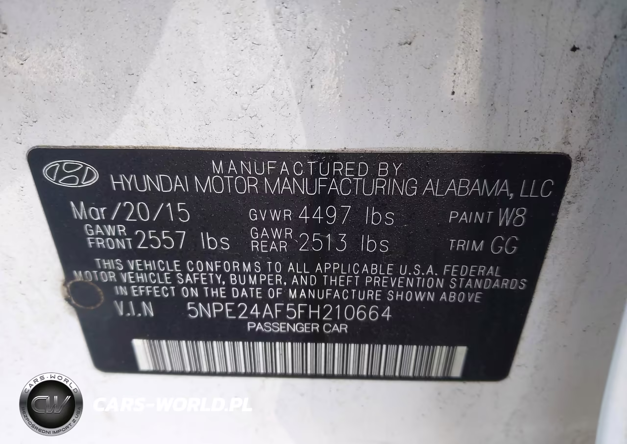 2015 Hyundai Sonata Se VIN:5NPE24AF5FH210664 - 9