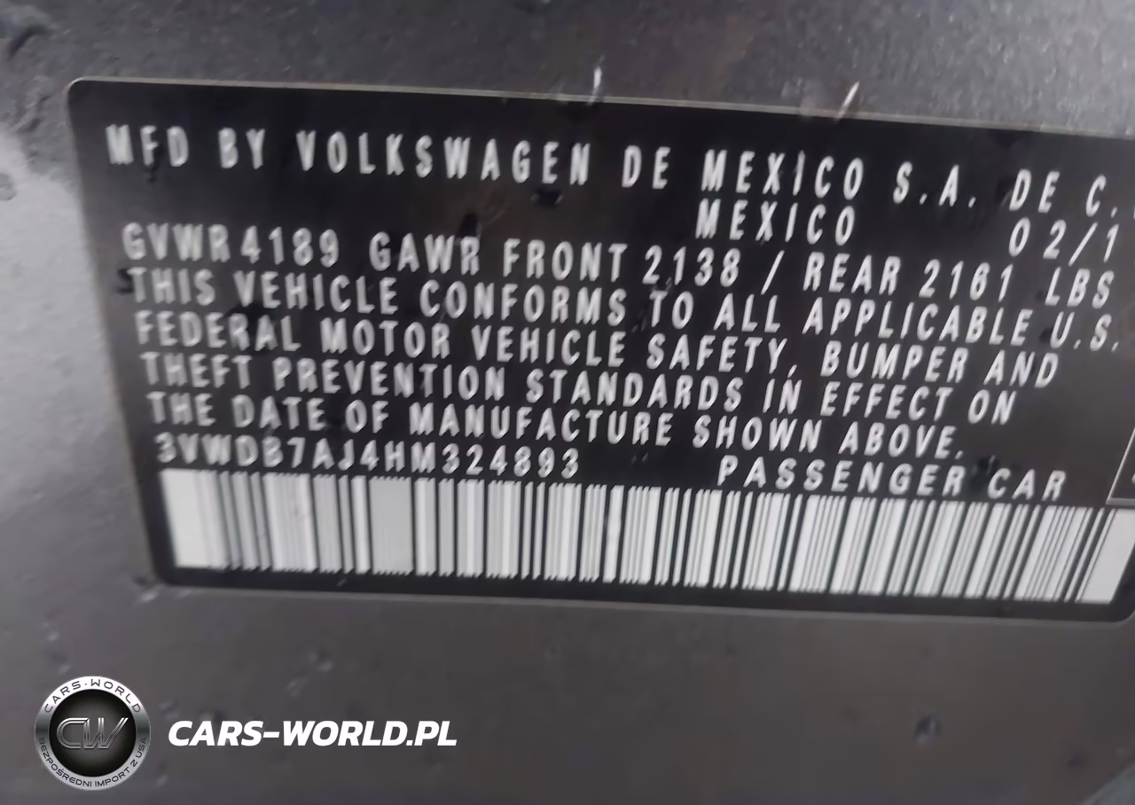 2017 Volkswagen Jetta 1.4T Se VIN:3VWDB7AJ4HM324893 - 9