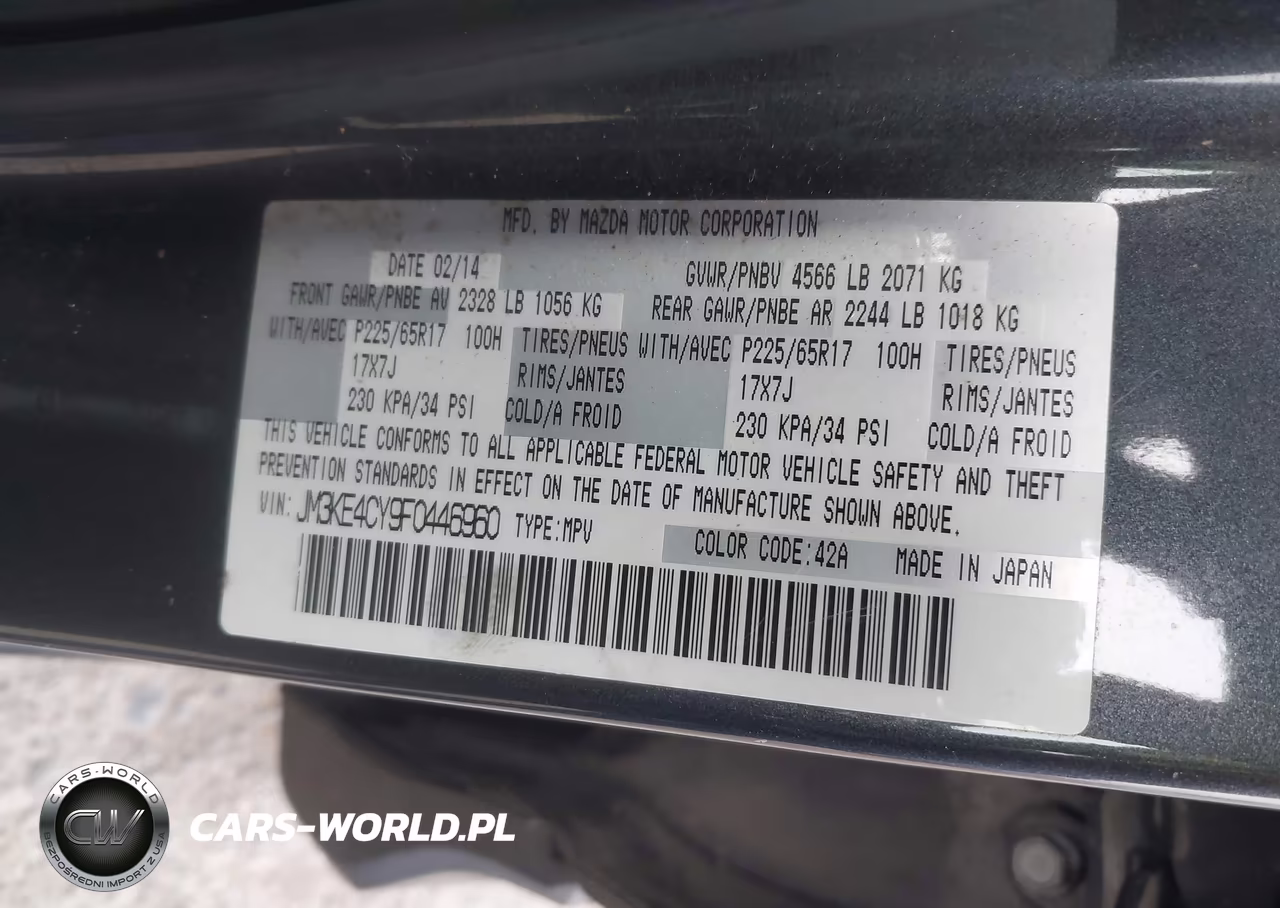 2015 Mazda Cx-5 Touring VIN:JM3KE4CY9F0446960 - 9