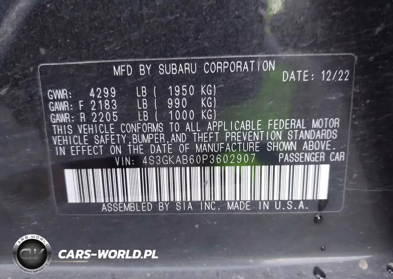 2023 Subaru Impreza Base VIN:4S3GKAB60P3602907 - 9
