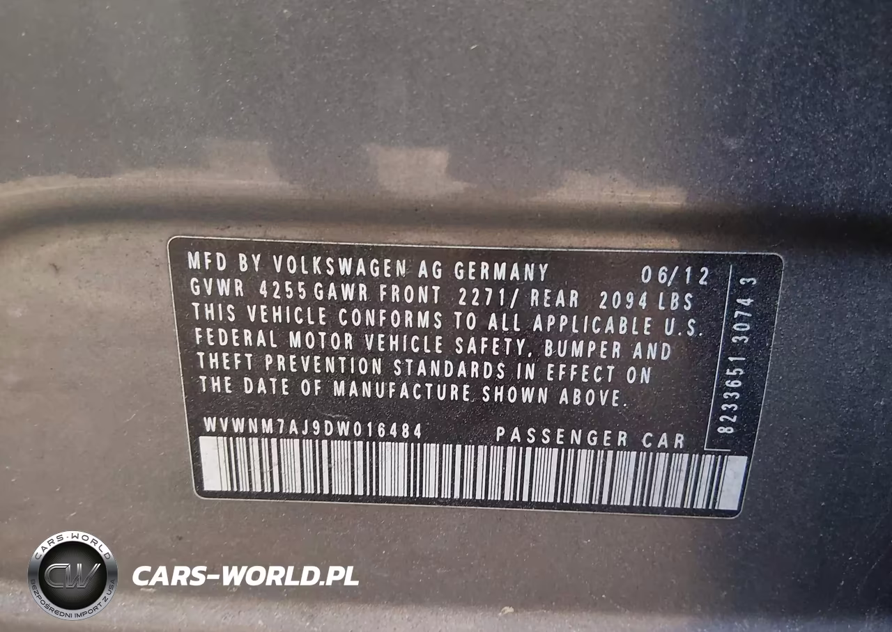 2013 Volkswagen Golf 2.0L Tdi 4-Door VIN:WVWNM7AJ9DW016484 - 9