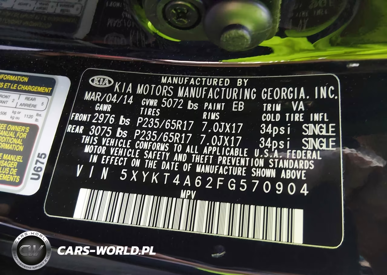 2015 Kia Sorento Lx VIN:5XYKT4A62FG570904 - 9