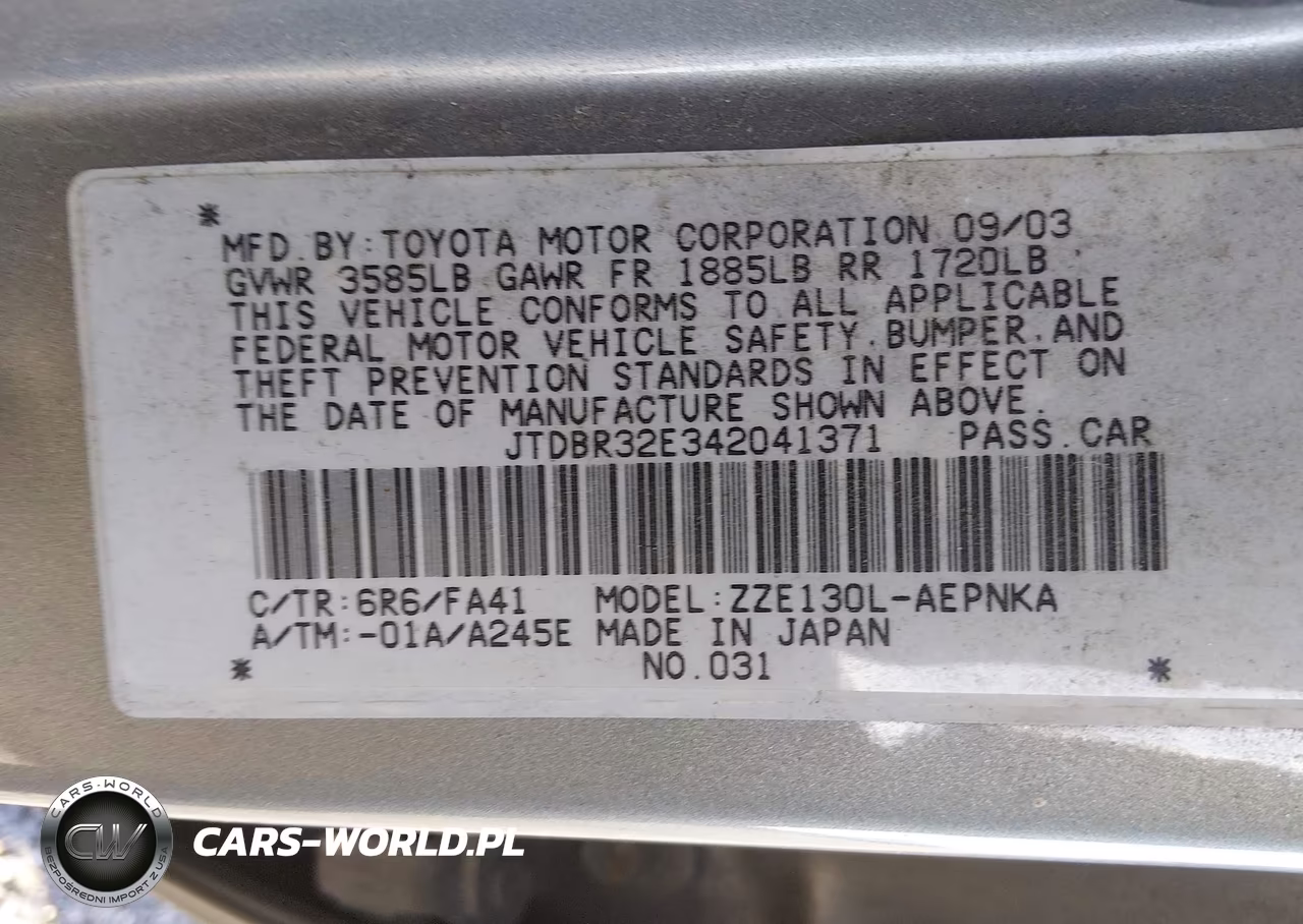 2004 Toyota Corolla Le VIN:JTDBR32E342041371 - 9